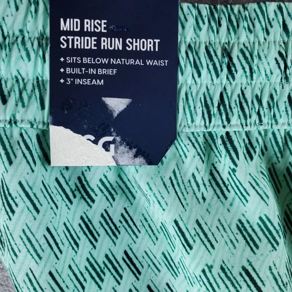 DSG‎ Womens Size XL Mid Rise Running Shorts Lined Hashtag Teal 3in Inseam New